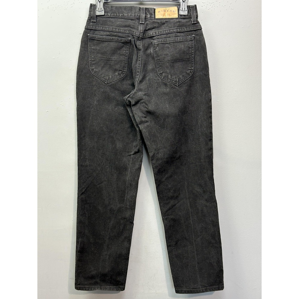Riders By Lee Jeans Womens 6P Black Charcoal Wash Mid Rise Tapered Leg Denim‎